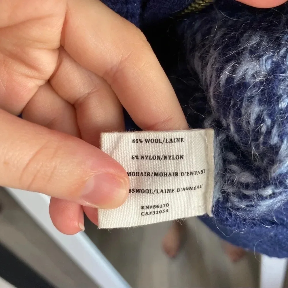 Sparrow Anthropologie Wool Full Zip Sweater
